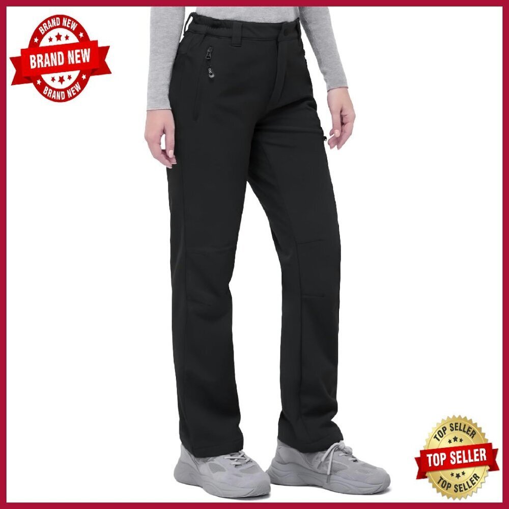 Fleece-Lined Waterproof Hiking Pants Women's Snow Ski Windproof Warm